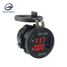 Genuine Marine New Multiple Boat Caravan RV Motorcycle 12V 24V Waterproof Voltmeter Power USB Socket